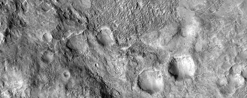 Crater in  Libya Montes