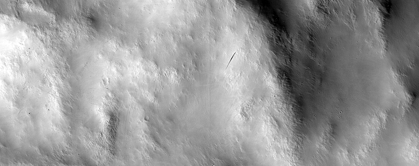 Possible Pyroxene-Rich Materials on Arabia Terra Crater Wall