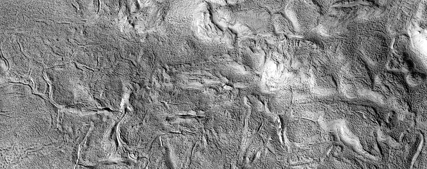 Crater Ejecta in Northern Mid-Latitudes