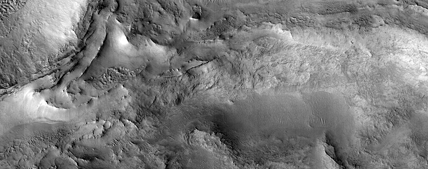 Layers on Top of Northern Mid-Latitude Crater