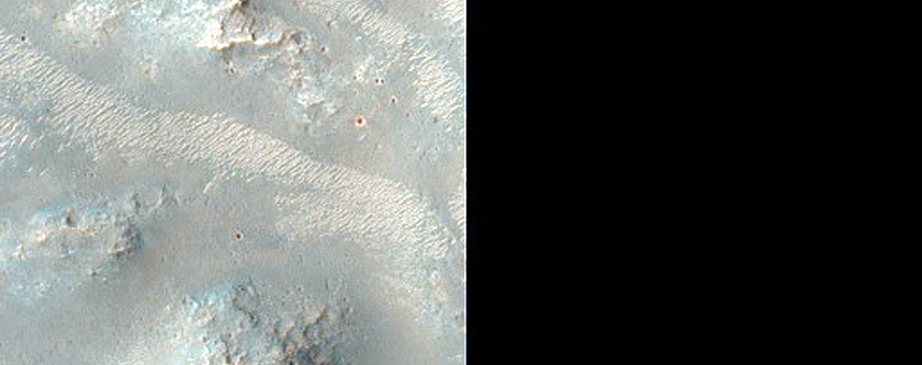 Channels near Huygens Crater
