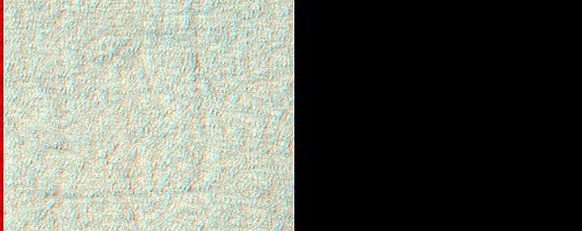 Crater and Banded Terrain in Hellas Planitia