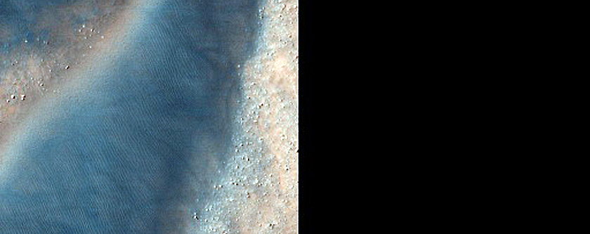 Monitor Frost on Dunes in Viking Images 573B30 and 573B32