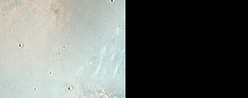 Possible Mafic Minerals Exposed by Solis Dorsa Crater