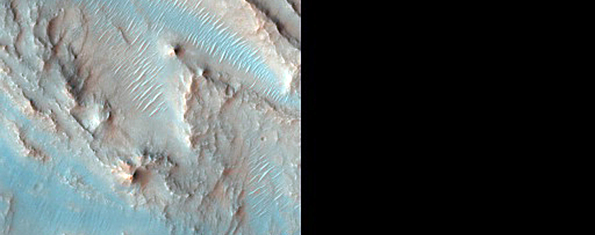 Ejecta Northwest of Hellas Planitia