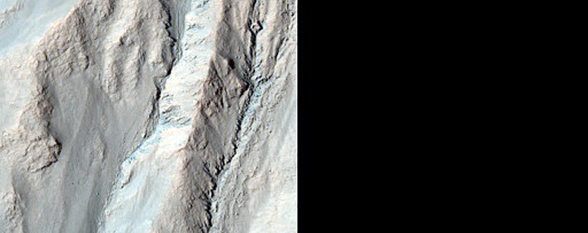 Crater with Gullies Seen in Context Camera Image