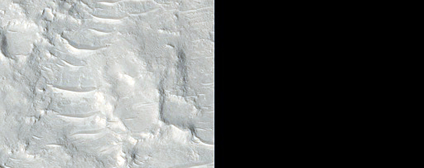 Sinuous Ridge between Craters