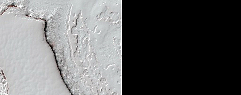 Troughs Overlying South Polar Layered Deposit
