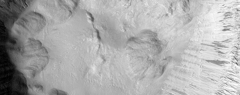 Monitoring Rockfalls in Crater South of Isidis Planitia