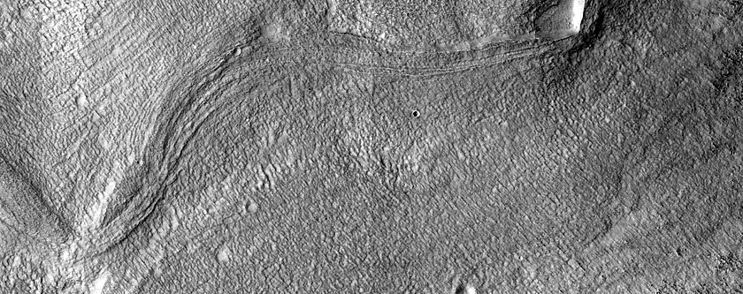 Layers in Low Mesa in Hellas Planitia