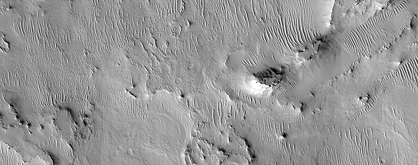 Layers in Butte in Cassini Crater
