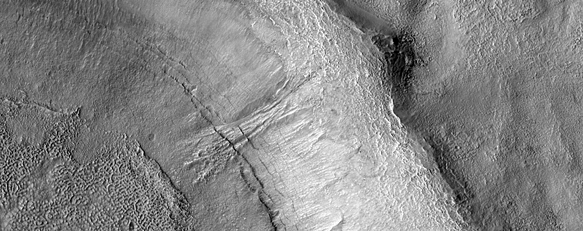 Gullied Crater Wall