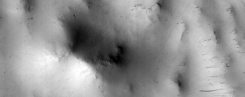 Crater in Schiaparelli Crater
