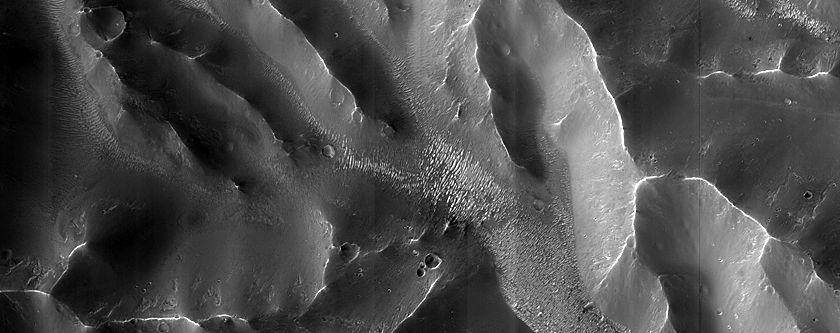 Hillslope Morphologies near Holden Crater