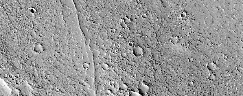 Ridges Northwest of Henry Crater