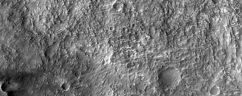 Clay-Rich Crater Rim North of Hellas Planitia