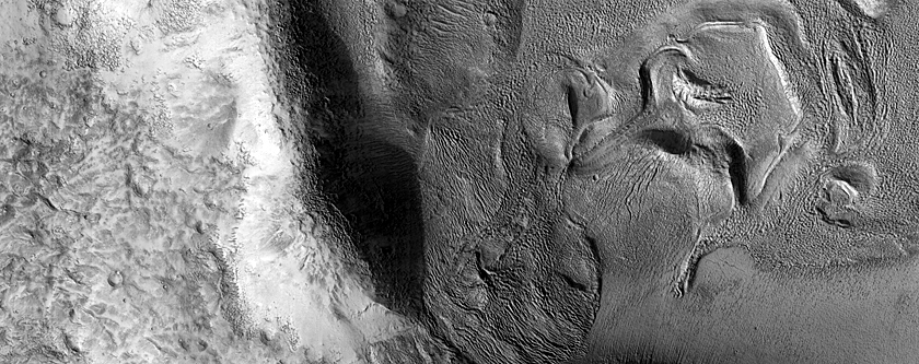 Northern Mid-Latitude Crater Floor Features