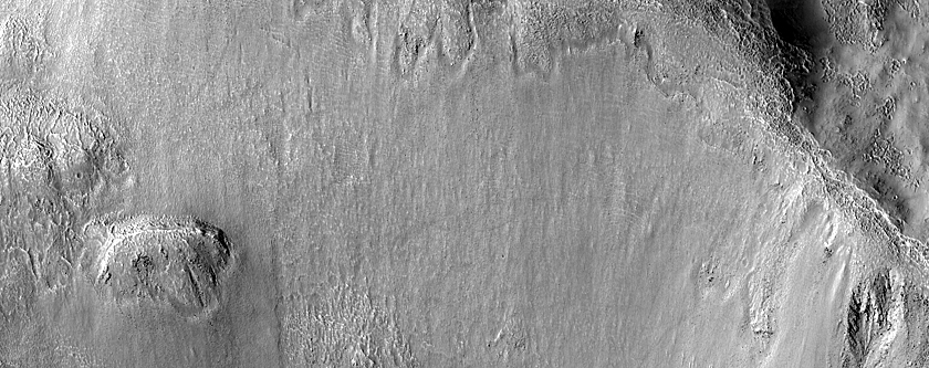 Gullied Crater Wall in Terra Cimmeria