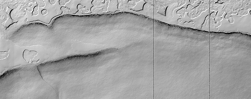 Troughs Overlying South Polar Layered Deposit