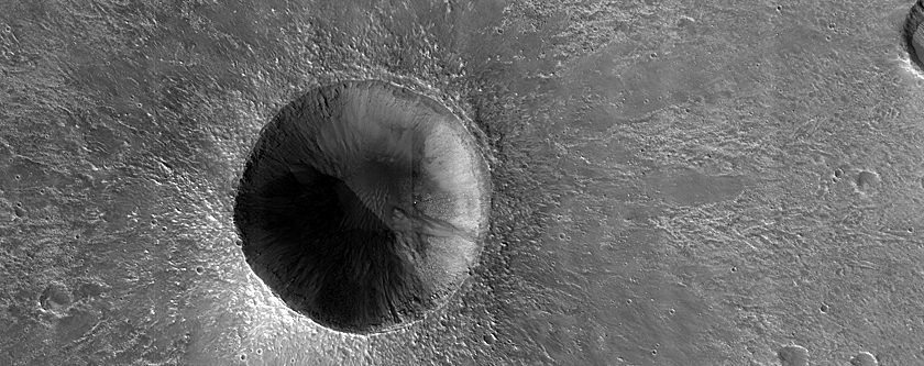 Fresh Rocky Crater in Acidalia Planitia