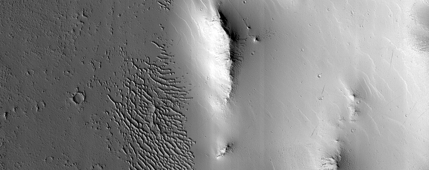 Crater in Tharsis Region