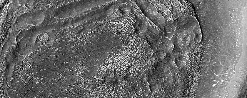 Crater Floor Features near Reull Vallis