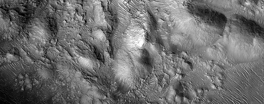 Central Pit of Impact Crater in Arabia Terra