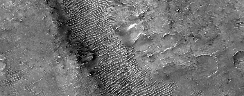 Channel in Huygens Crater