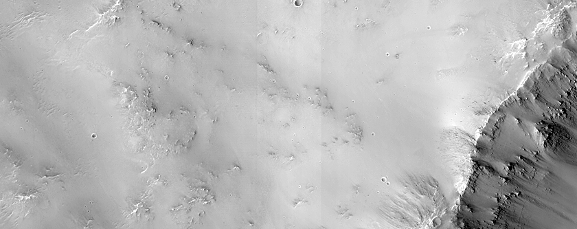 Ejecta Northeast of Huygens Crater