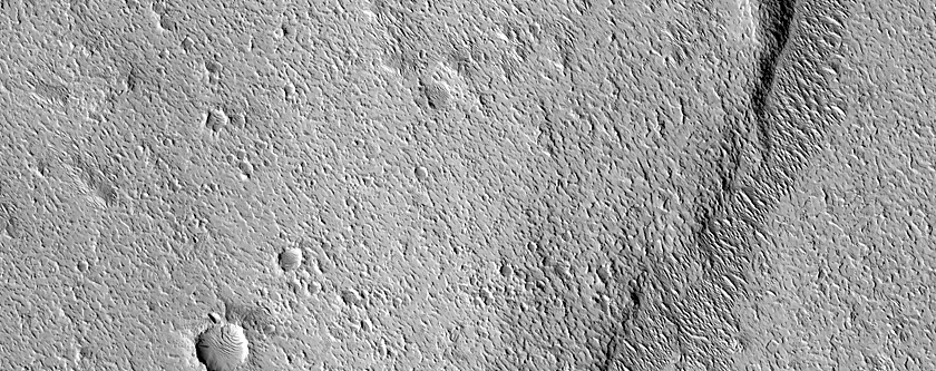 Wrinkle Ridge in Avernus Dorsa
