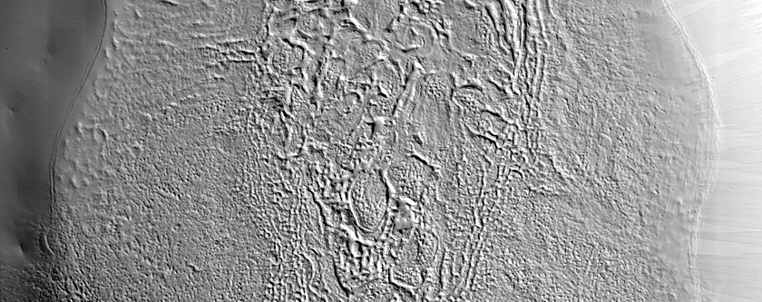 Crater Features Northeast of Cassini Crater