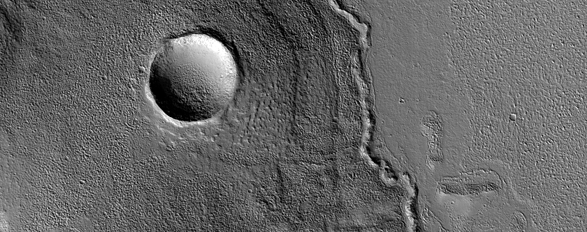 Rockfall Search on Steep Slopes close to Fresh Crater