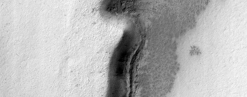 Depression near South Polar Cap