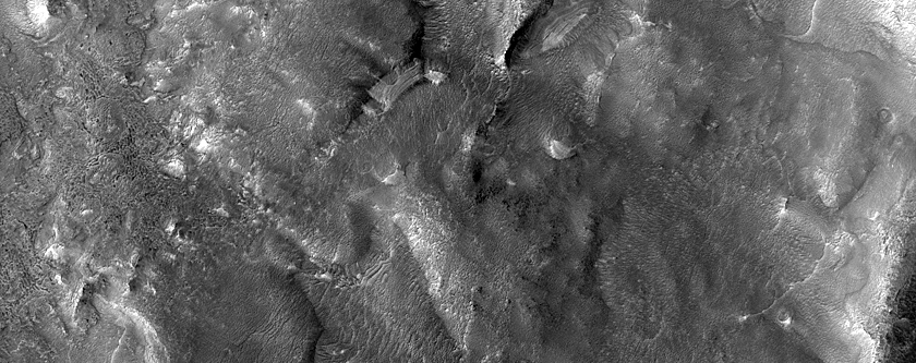 Dipping Layers in Depressions near Mamers Valles
