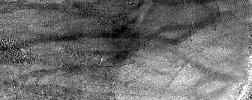 Gullies in Crater in Noachis Terra