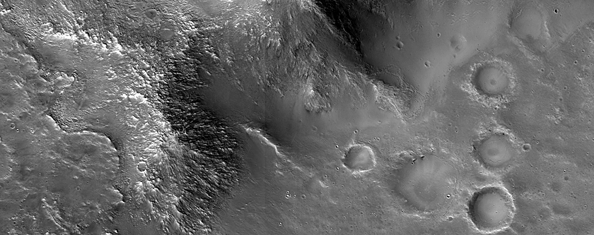 Central Uplift of Crater in Tyrrhena Terra