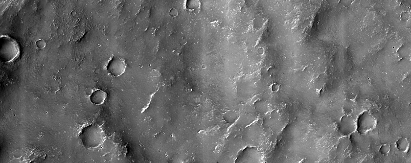 Western Rim of Dollfus Crater and Terrain to North