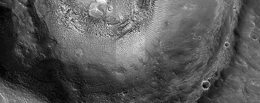 Layers in Crater in Northwest Arabia Terra