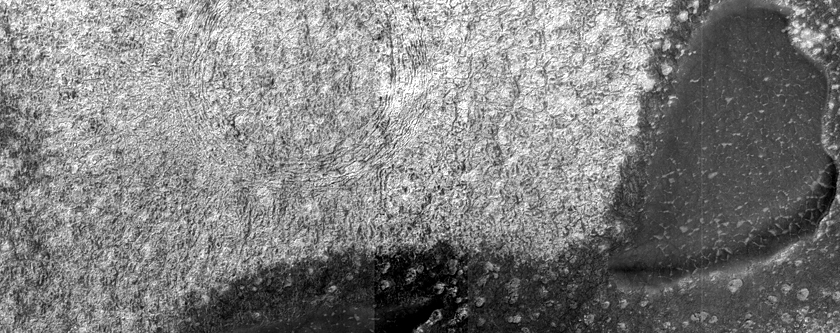 South Polar Region Cryptic Terrain Margin Monitoring in Main Crater