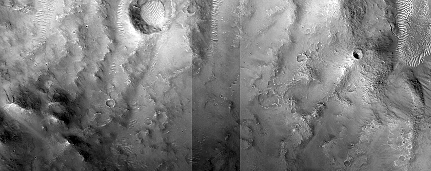 Kasei Vallis Crater with Possible Sulfates