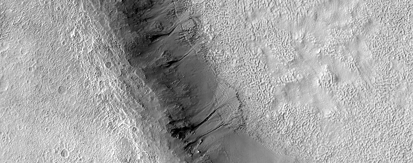 Gullied Crater Wall