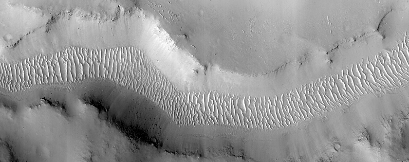 Channel within Larger Valley West of Licus Vallis