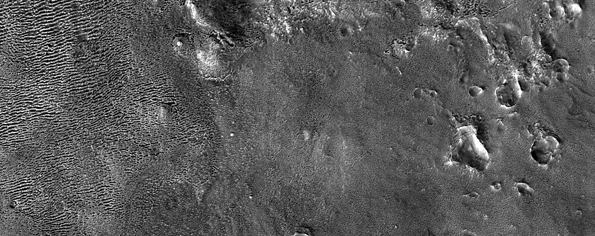 Channels Coming from Debris Apron in Mamers Valles