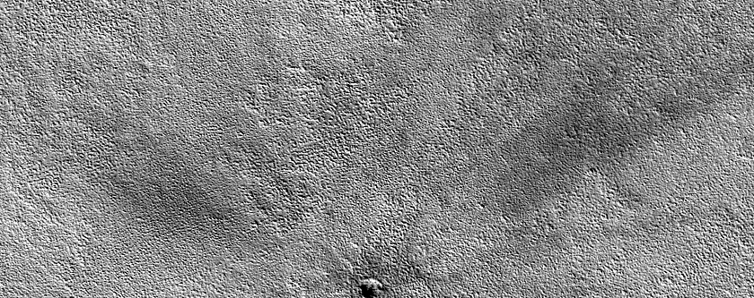 Fresh Impact Crater in Amazonis Planitia