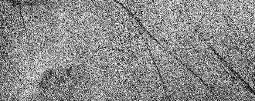 Seasonal Frost Distribution at Site of Context Camera Image