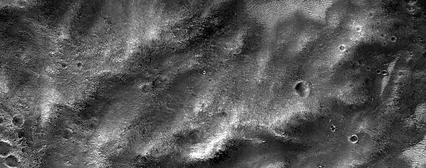 Erosion of Mound near Tyrrhenus Labyrinthus