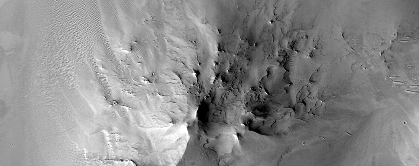 Central Peak of Impact Crater