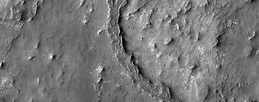Inverted Channel in Noachis Terra
