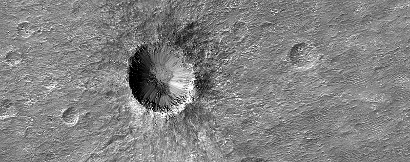 Fresh 500-meter Diameter Impact Crater