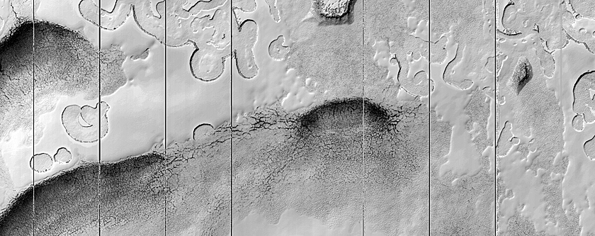 Possible Water Ice and Mesas